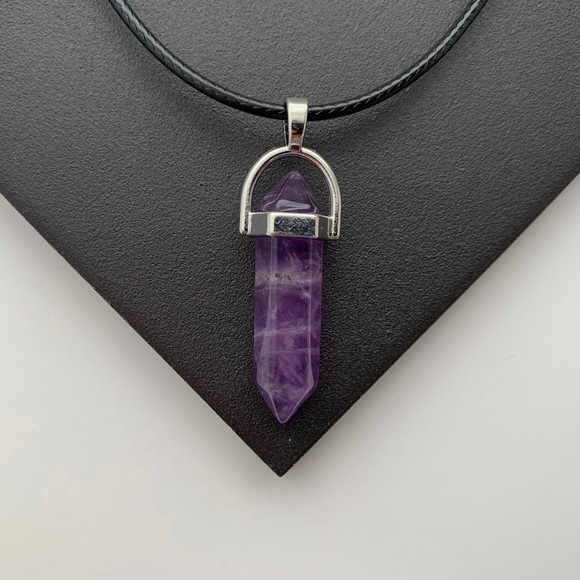NWT Intense Amethyst Healing Chakras Necklace - Picture 1 of 3